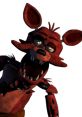 Foxy, the animated character from Five Nights at Freddy's, with a fierce expression and jagged teeth.