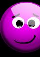 Purple face emoji with large eyes and a slight frown, representing a mix of emotions or contemplation. Perfect for expressing feelings.