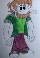 Colorful illustration of Shaggy Rogers, featuring iconic green shirt and brown pants, showcasing a playful design.