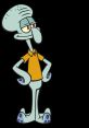 Squidward Tentacles, a character from SpongeBob SquarePants, poses confidently in his signature orange shirt.