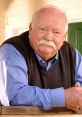 Wilford Brimley smiles warmly, wearing a blue shirt and gray vest, embodying his beloved, approachable personality.