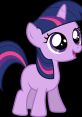 Twilight Sparkle from My Little Pony, smiling cheerfully with her signature purple mane and vibrant eyes.