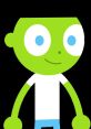 Dash from PBS KIDS, a cheerful green character with blue eyes and a white shirt, embodies fun learning for children.