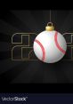 2023 baseball ornament design featuring a baseball hanging over the year, perfect for baseball-themed celebrations.