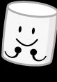 Cheerful Marshmallow character from Inanimate Insanity II, V2, featuring a smiling face and playful design.