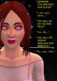 AI character Jennifer from ScanSoft demonstrating a dramatic scene with hypnotic effects and dialogue about submission and tasks.