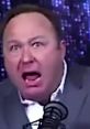 Alex Jones passionately expressing his views on a live broadcast, showcasing his intense and controversial personality.