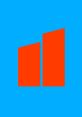 Bright blue background with two bold orange shapes, representing growth and innovation, aligned with Dudesy's identity.