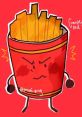 Fries character from BFB & TPOT with an angry expression, depicted in a red container against a bright background.