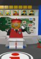 Informaniac character from Lego Island interacting with a map, providing helpful information to players in the game.