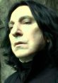 Close-up of Severus Snape from Harry Potter, showcasing his intense expression and iconic dark hair, perfect for fan edits.