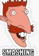 Nigel Thornberry cartoon character with a big mustache exclaiming "SMASHING," known for his adventures in wildlife.