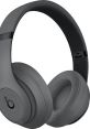 Stylish RBEATS wireless headphones in sleek gray design, offering premium sound quality and comfort for music lovers.