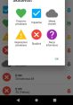 Ecka04 safety classification chart featuring warnings and color codes for various substances and their effects.