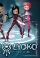 Characters from Code Lyoko stand confidently, showcasing their unique outfits and weapons against a digital backdrop.