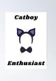 Stylish "Catboy Enthusiast" design featuring cat ears and a bow tie, perfect for fans of the catboy aesthetic.