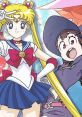 Sailor Moon and a witch character from popular anime, showcasing vibrant colors and iconic styles from the genre.