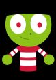 Cheerful green character from PBS KIDS' "Dot!" sporting a red and white striped shirt, promoting fun and learning for kids.