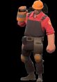 Engineer from Team Fortress 2, wearing a hard hat and gloves, holding a wrench, ready for construction and repairs.