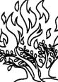 Abstract illustration of a tree with flames and leaves, symbolizing creativity and passion in music, inspired by Jackson Snyder.