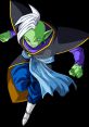 Zamasu, the powerful villain from Dragon Ball, striking a dynamic pose with green skin and white hair.