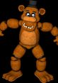 Freddy Fazbender from "Dayshift at Freddy's" stands with a playful pose, showcasing his iconic bear features and charm.