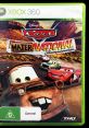 Cover art of Xbox 360 game 'Cars Mater-National Championship' featuring Mater and other Cars characters in vibrant race scenes.