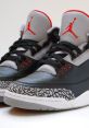 Classic Jordan 3 sneakers featuring iconic black, gray, and red colorways, perfect for sneaker enthusiasts and collectors.