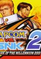 Capcom vs SNK 2 logo featuring iconic characters and vibrant artwork, celebrating the classic fighting game series.