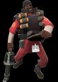 Demoman from Team Fortress 2, grinning with explosives, ready for action with signature grenade launcher and stickies.