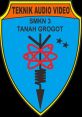 Emblem of SMKN 3 Tanah Grogot representing the Teknik Audio Video program, featuring a vibrant blue and red design.