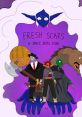 Cover of 'Fresh Scars: A Space Boys Story' featuring colorful characters and mystical themes in a vibrant design.