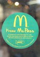 McDonald's Promo McPass sticker, offering special discounts with the Maxi Best Of menu at McDrive locations.