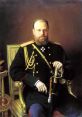 Portrait of Alexander Miloradov, a prominent military figure, in uniform with decorations, seated confidently.