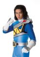 Koda, the powerful blue ranger, poses confidently in his iconic suit, ready for action and adventure.