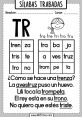 Educational worksheet focusing on "tr" syllables with examples and whimsical illustrations for fun learning.