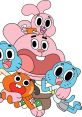 Gumball and friends share a fun moment, showcasing their playful personalities in "The Amazing World of Gumball.