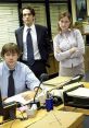 Jim, Dwight, and Pam in the Dunder Mifflin office, showcasing workplace dynamics and humor from "The Office.