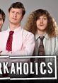 Three male characters in business attire pose playfully, representing the humor and camaraderie of "Workaholics.