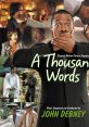 A Thousand Words soundtrack cover featuring Eddie Murphy, showcasing music by John Debney and scenes from the comedy film.