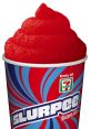 Refreshing red Slurpee in vibrant blue and red cup, available exclusively at 7-Eleven for a cool, sweet treat.