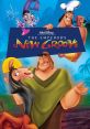 Characters from "The Emperor's New Groove" celebrate with a colorful title banner, showcasing humor and adventure.