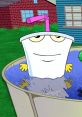 Master Shake relaxes in a tub, showcasing his quirky personality from Aqua Teen Hunger Force. Fun and humor in animation!