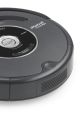 iRobot Roomba vacuum cleaner featuring control buttons for cleaning and scheduling in a sleek, compact design.