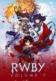 RWBY Volume 7 cover featuring main characters in action poses, showcasing their unique weapons and colorful designs.