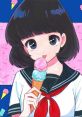 Ice cream anime The of laughter fills the air as children gather around the colorful ice cream truck, their eyes wide