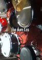 Drum kit featuring snare and cymbals, capturing the classic "ba dum tss" sound effect in a playful music scene.