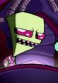 Zim's robotic companion with a sly expression, showcasing the quirky style of the "Invader Zim" series.