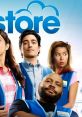 Cast of Superstore in blue vests, showcasing diverse personalities and humor in a retail setting.