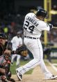 Miguel Cabrera hitting a baseball, showcasing his batting technique during an MLB game. Athletic action captured on the field.